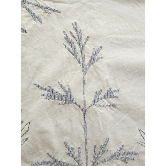 PILLOW COVERS-MARGARET MUIR-Light Ice Blue With Silver Blue Embroidery-Set of 2 - Picture 4 of 11